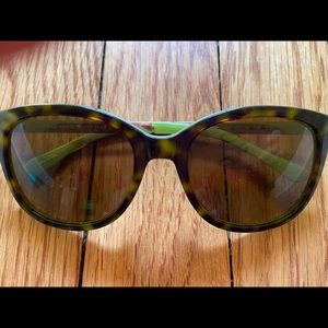 Kate Spade Tortoise Sunglasses with Green Accents